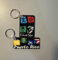 Thumbnail for Taino Jeroglífico & Puerto Rico Flag Keychain (2 styles)