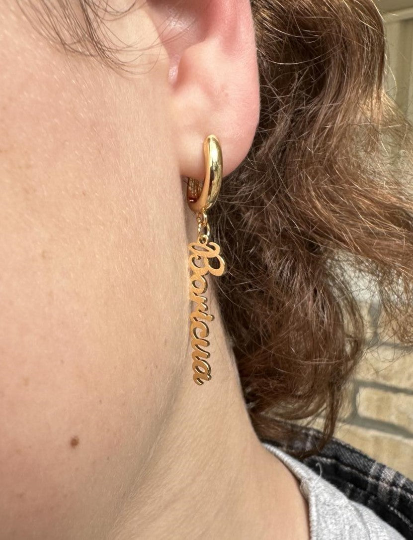 Gold Drop Boricua Earrings