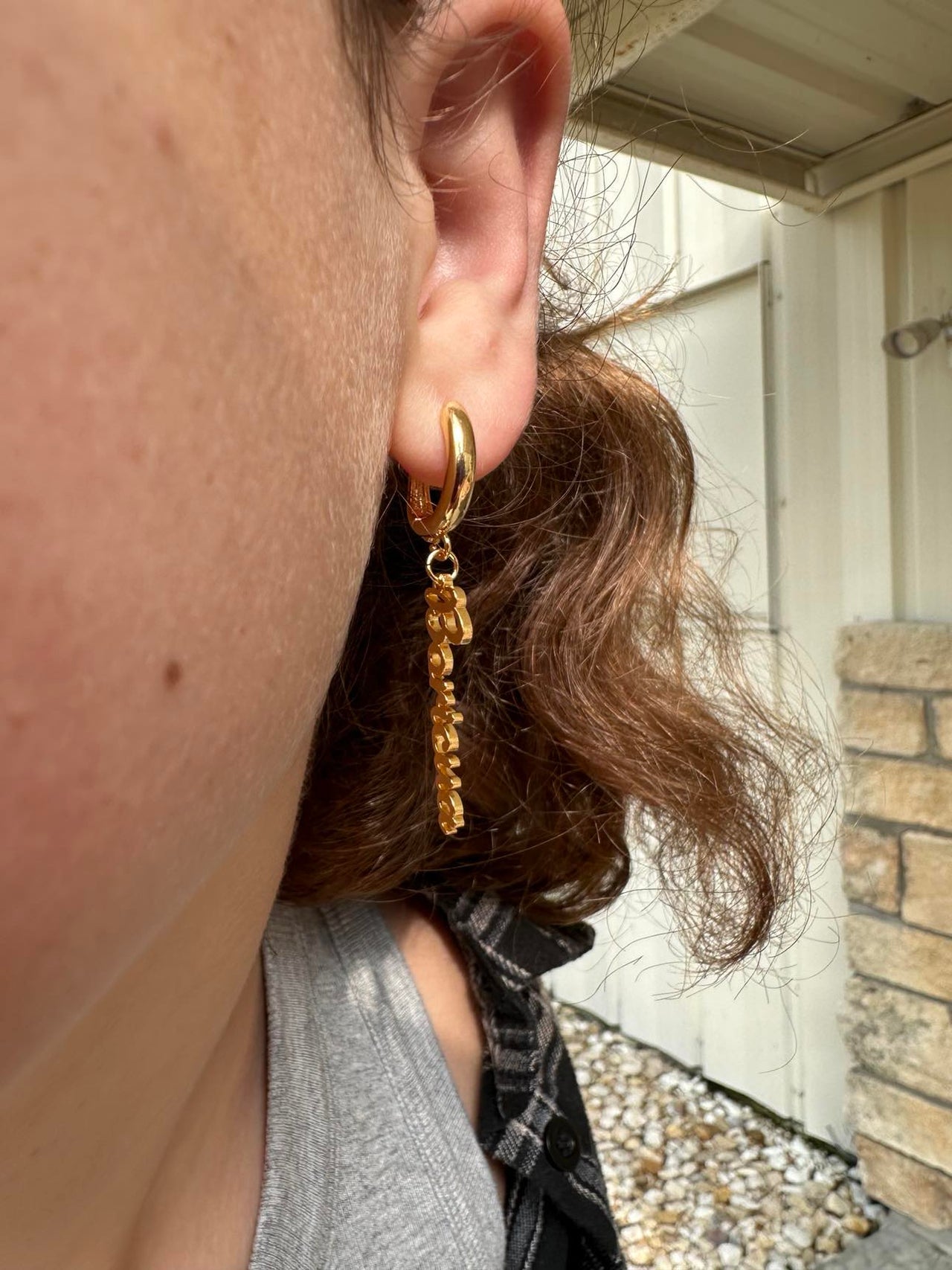 Gold Drop Boricua Earrings