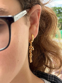 Thumbnail for Gold Drop Boricua Earrings