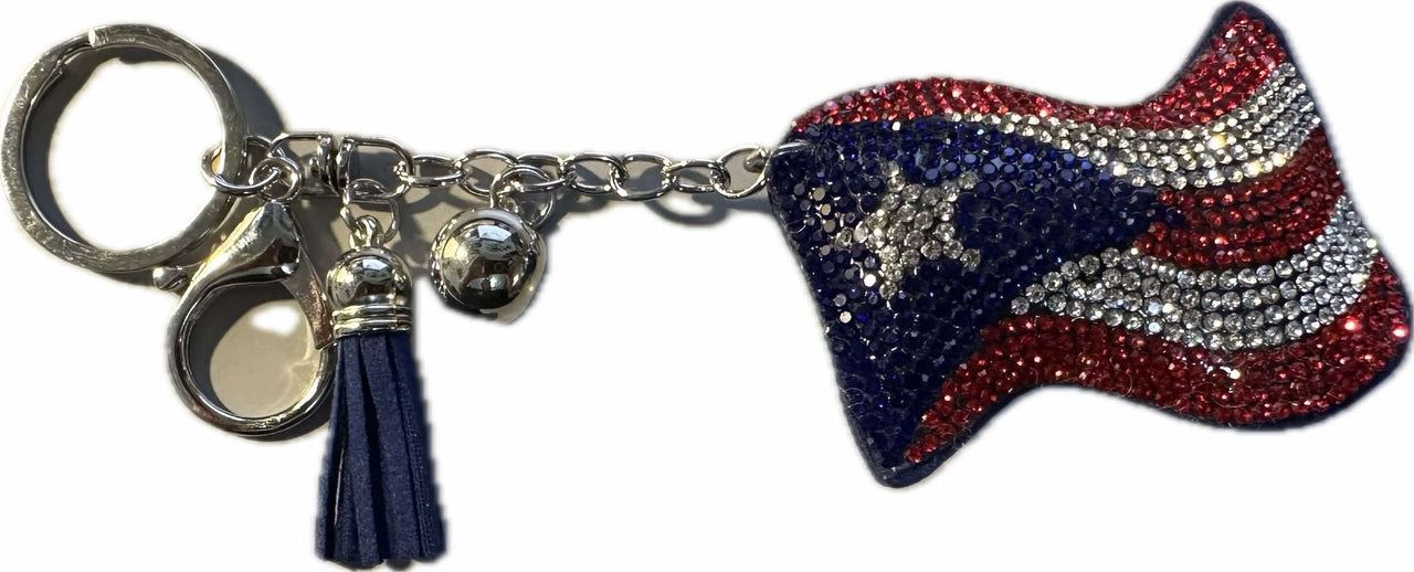 Puerto Rico Pillow Flag Keychain