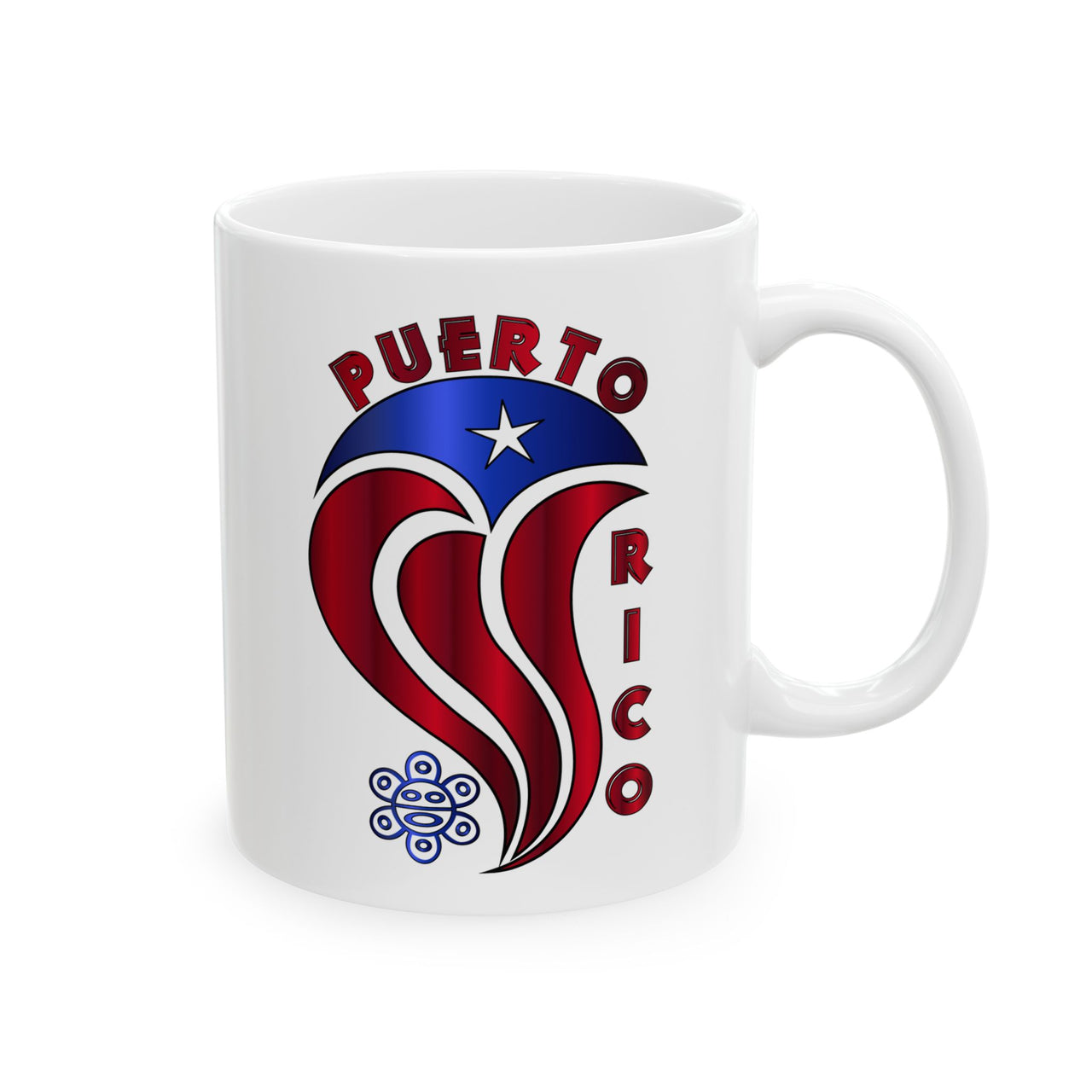 Cool Puerto Rico Flag - White Ceramic Mug 11 or 15oz