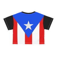 Thumbnail for Puerto Rico Themed Ladies Crop Tee (AOP)