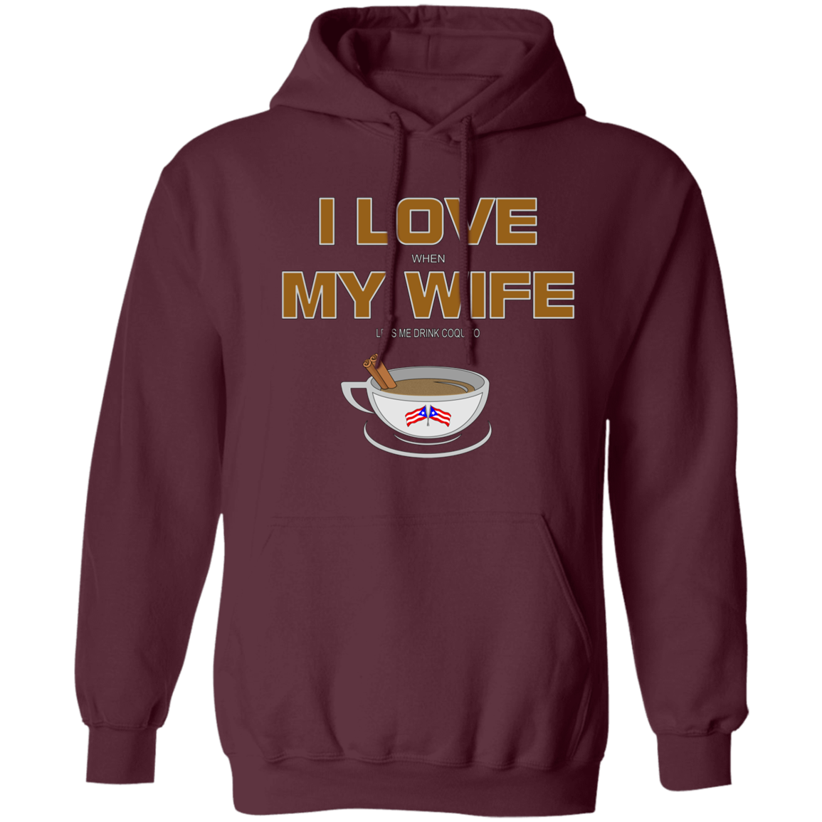 I Love My Wife Hoodie 8 oz (Closeout)