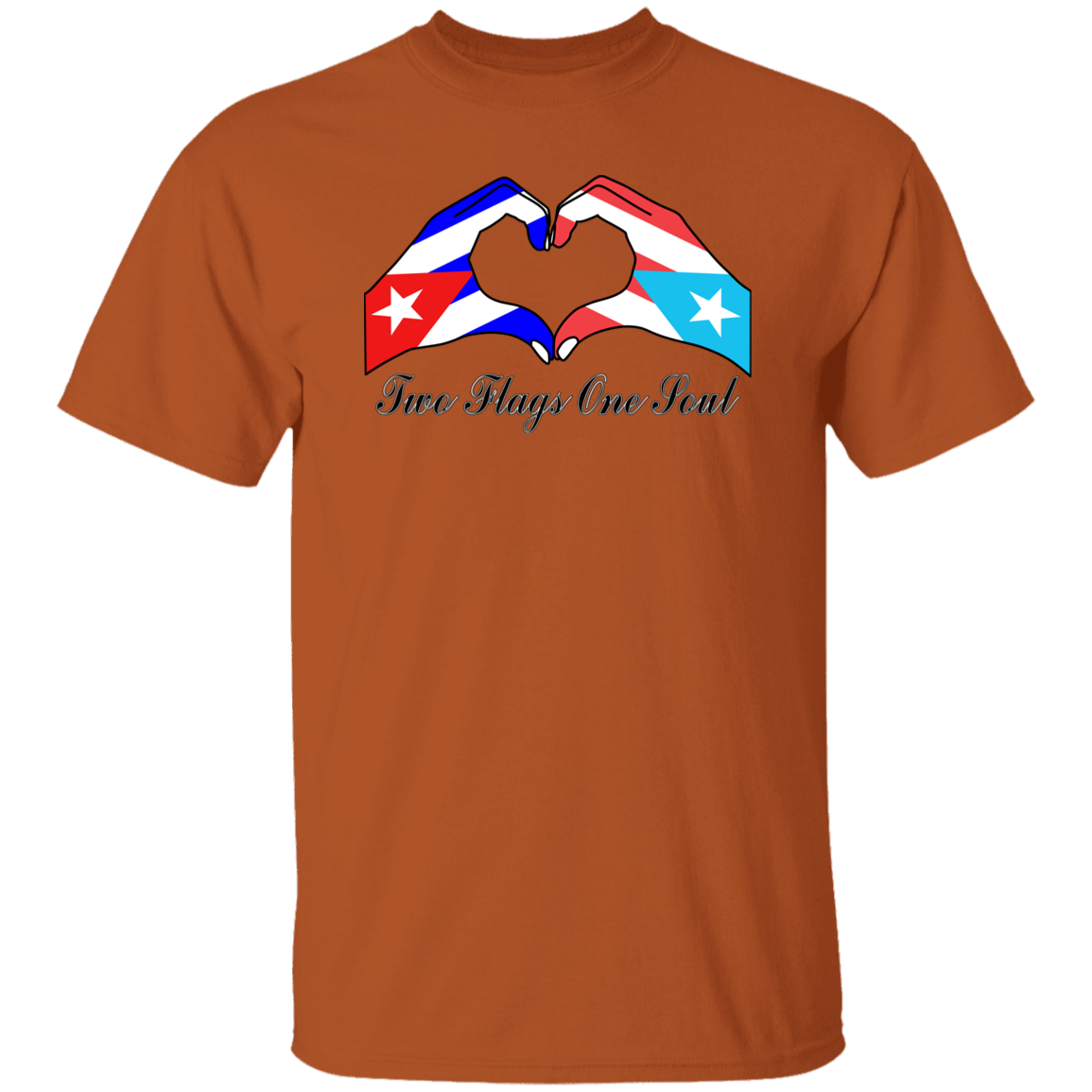 Two Flags One Soul Cuba Puerto Rico T-Shirt