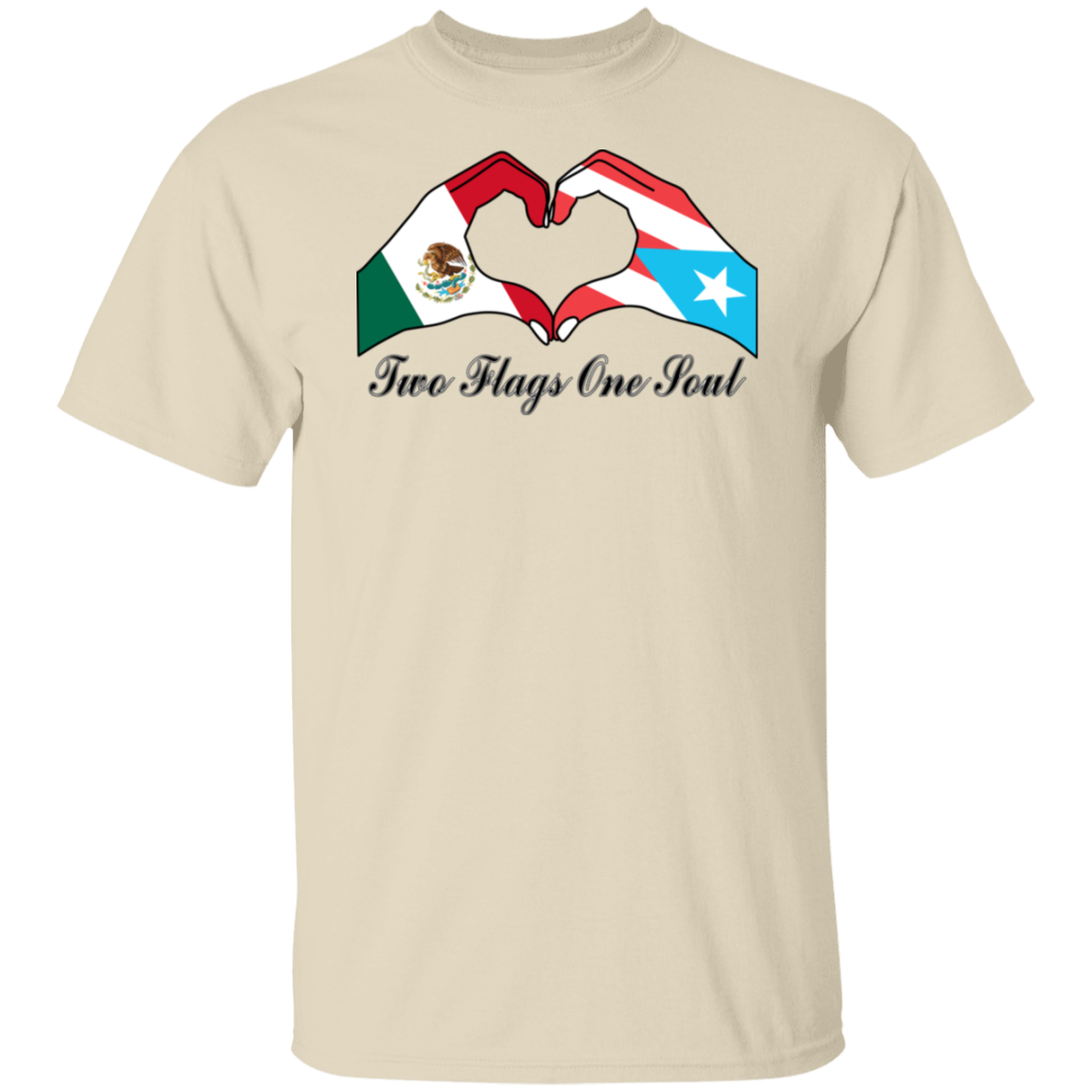 Two Flags One Soul Mexico Puerto Rico T-Shirt