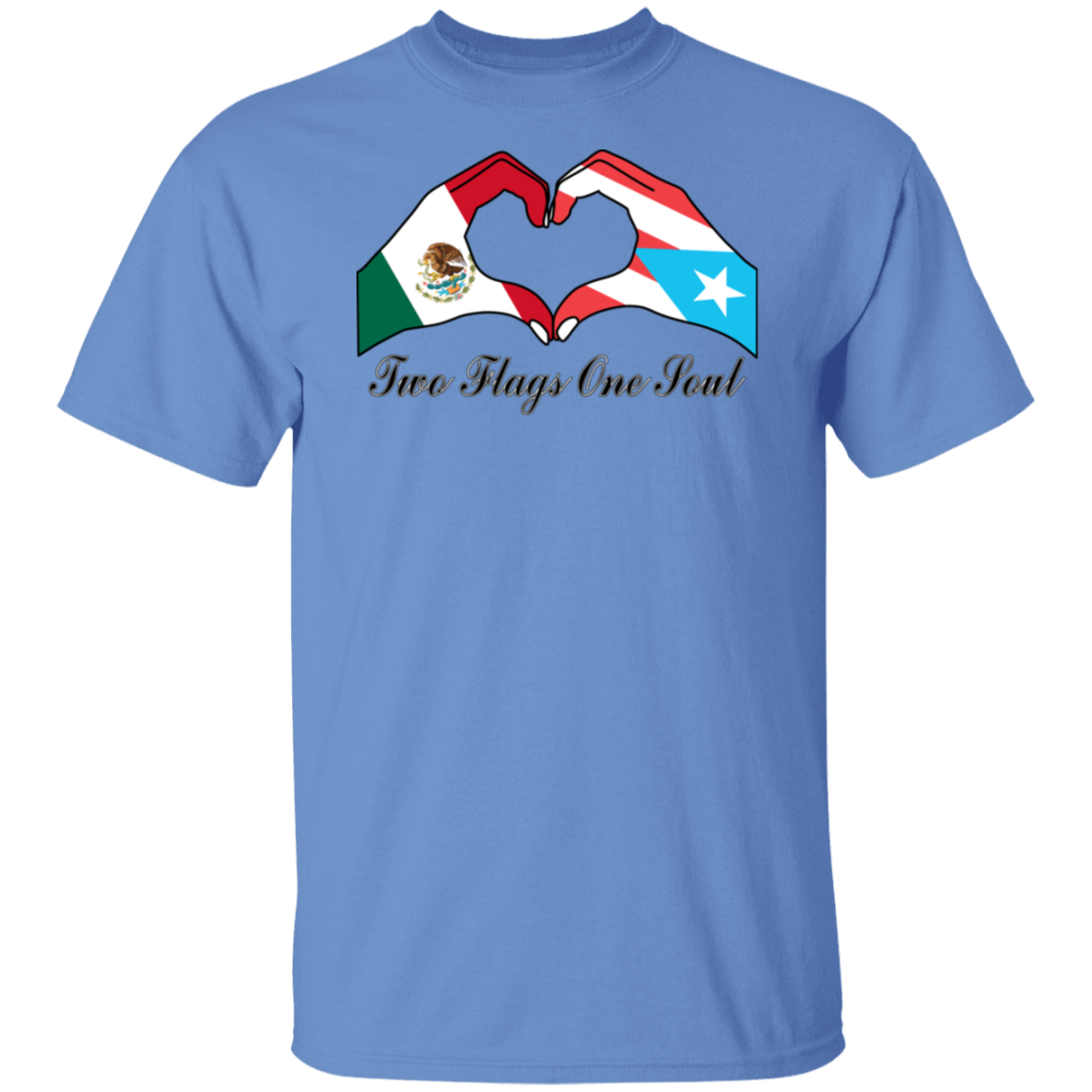 Two Flags One Soul Mexico Puerto Rico T-Shirt