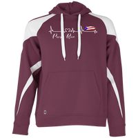 Thumbnail for Puerto Rico Heartbeat  Athletic Colorblock Fleece Hoodie