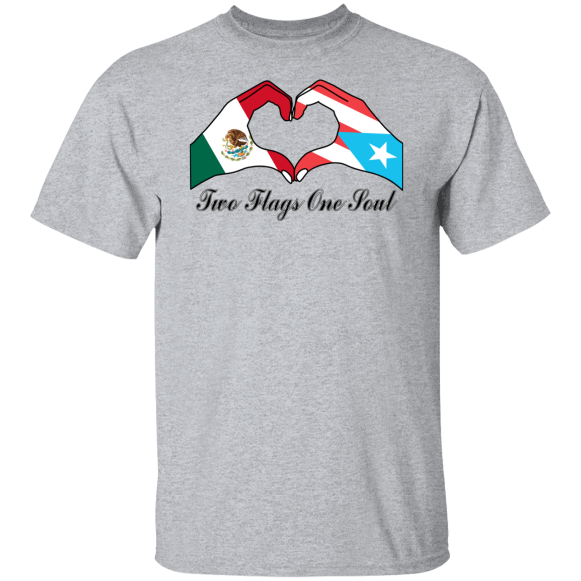 Two Flags One Soul Mexico Puerto Rico T-Shirt