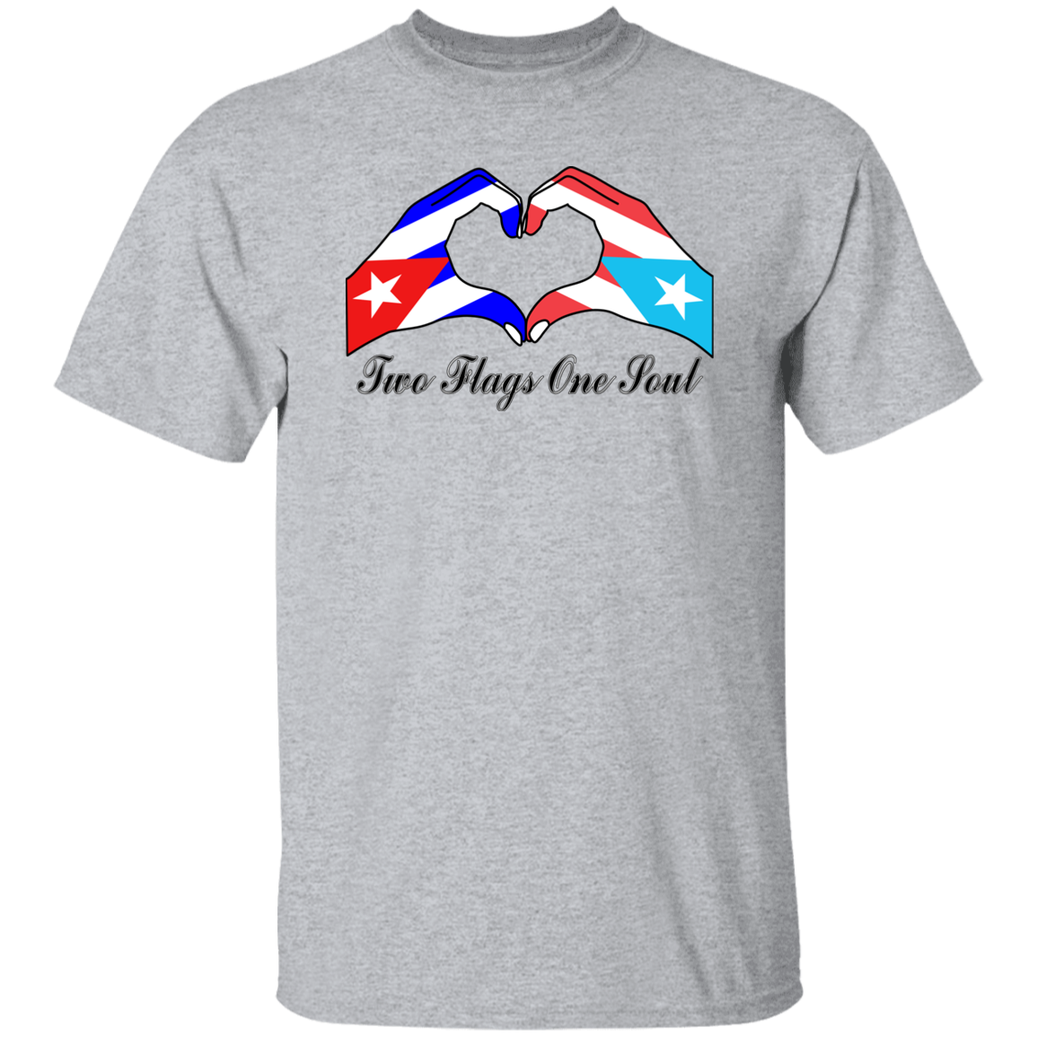 Two Flags One Soul Cuba Puerto Rico T-Shirt