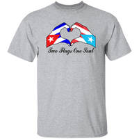 Thumbnail for Two Flags One Soul Cuba Puerto Rico T-Shirt