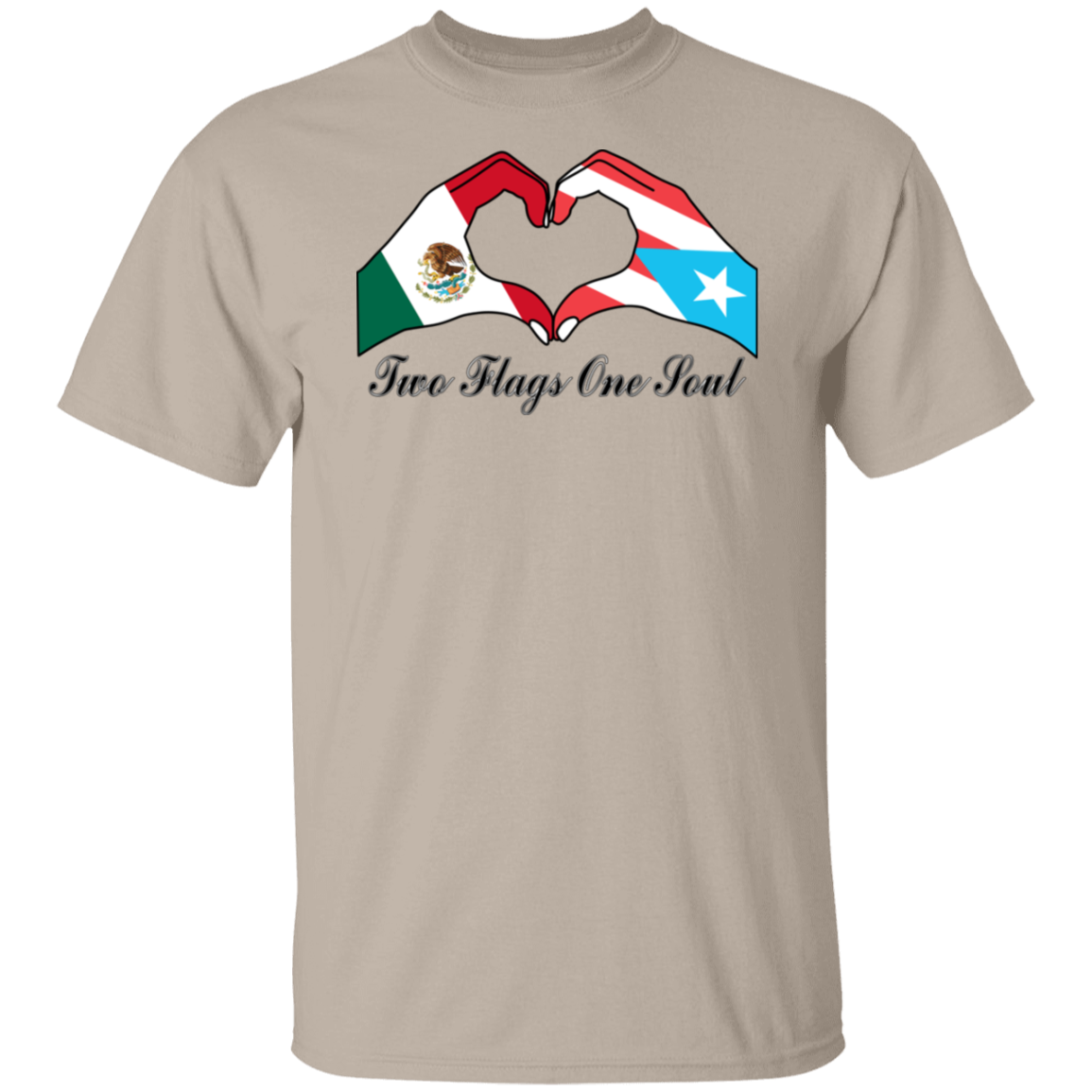 Two Flags One Soul Mexico Puerto Rico T-Shirt