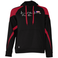 Thumbnail for Puerto Rico Heartbeat  Athletic Colorblock Fleece Hoodie