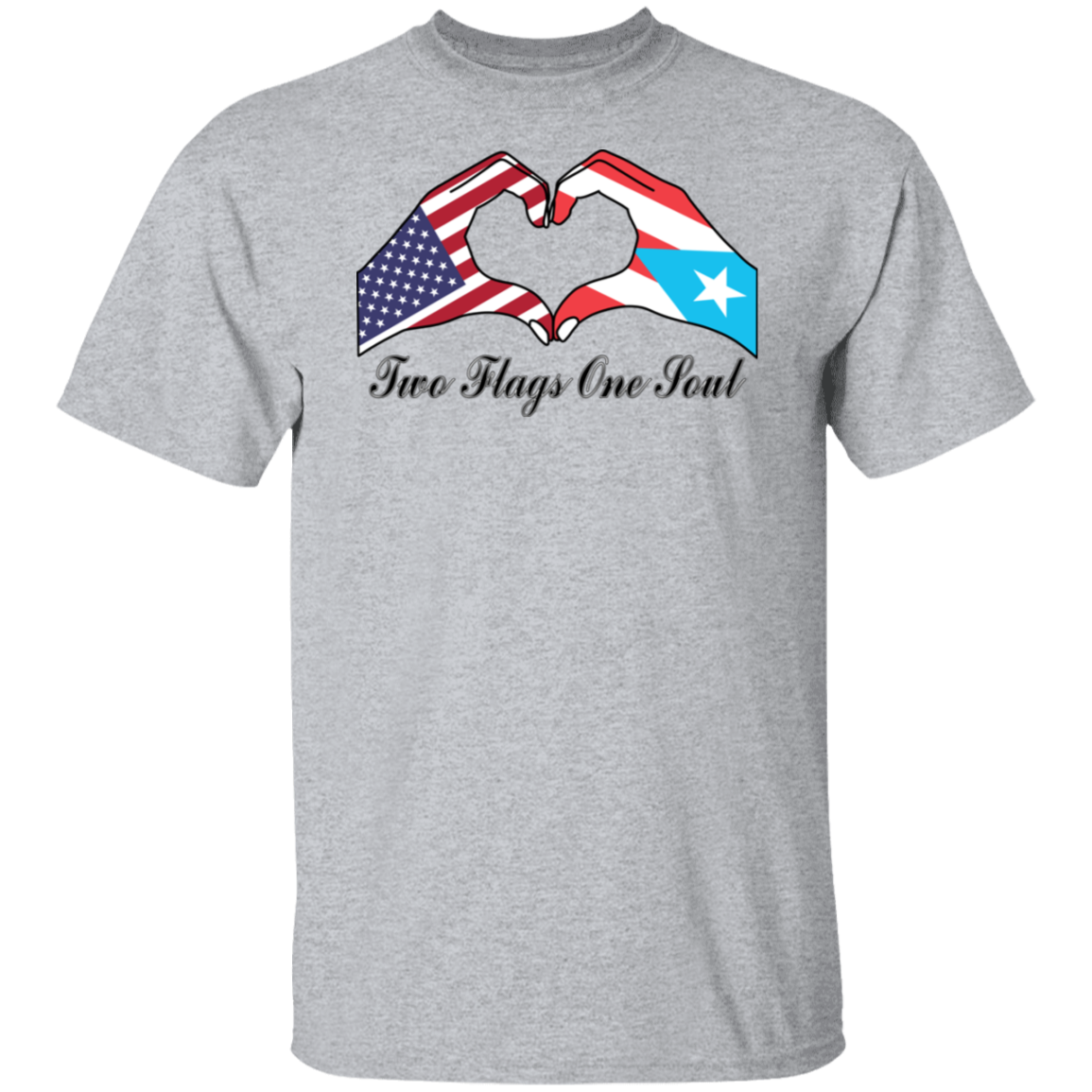 Two Flags One Sould USA Puerto Rico T-Shirt