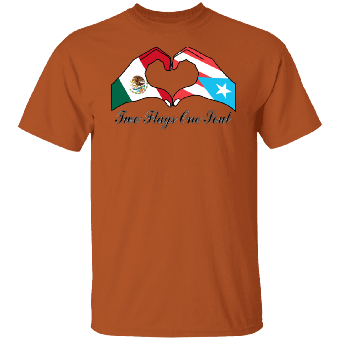 Two Flags One Soul Mexico Puerto Rico T-Shirt