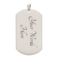 Thumbnail for Badass Boricua Unbreakable Dog-Tag Necklace (Gold or Silver)