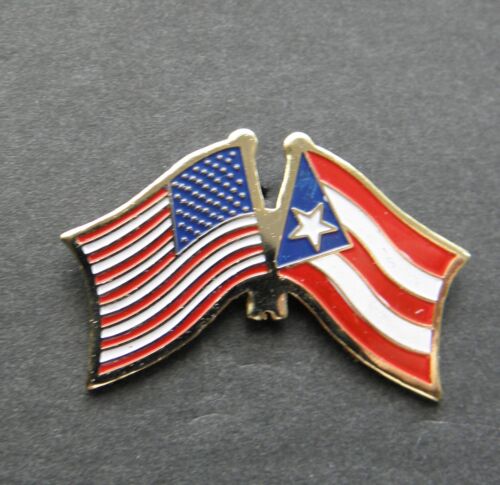 Puerto Rico & American Flag Lapel Pin