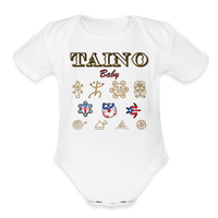Thumbnail for Taino Organic Short Sleeve Baby Onesie - white