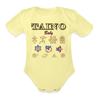 Thumbnail for Taino Organic Short Sleeve Baby Onesie - washed yellow