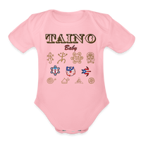Thumbnail for Taino Organic Short Sleeve Baby Onesie - light pink