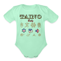 Thumbnail for Taino Organic Short Sleeve Baby Onesie - light mint