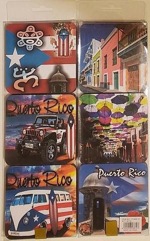 Picturesque Coasters - Set of Six - Puerto Rican Pride
