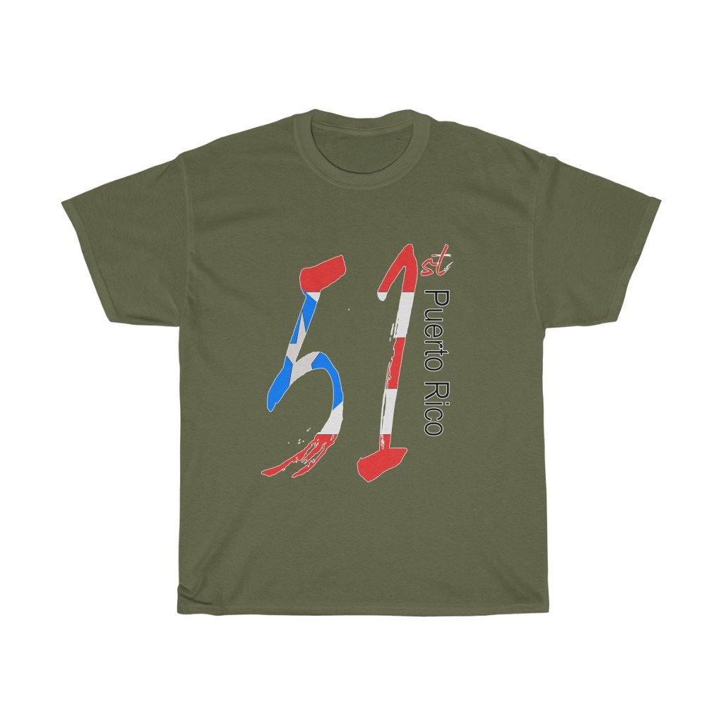 51st Unisex Heavy Cotton Tee - Puerto Rican Pride