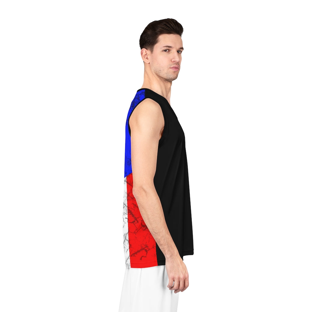 Boricua Coqui Basketball Jersey With Full Back PR Flag