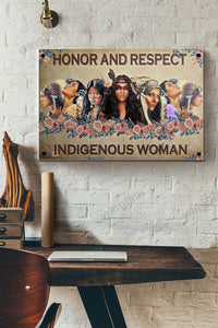 Thumbnail for Honor And Respect Indigenous Woman Sign (Metal)