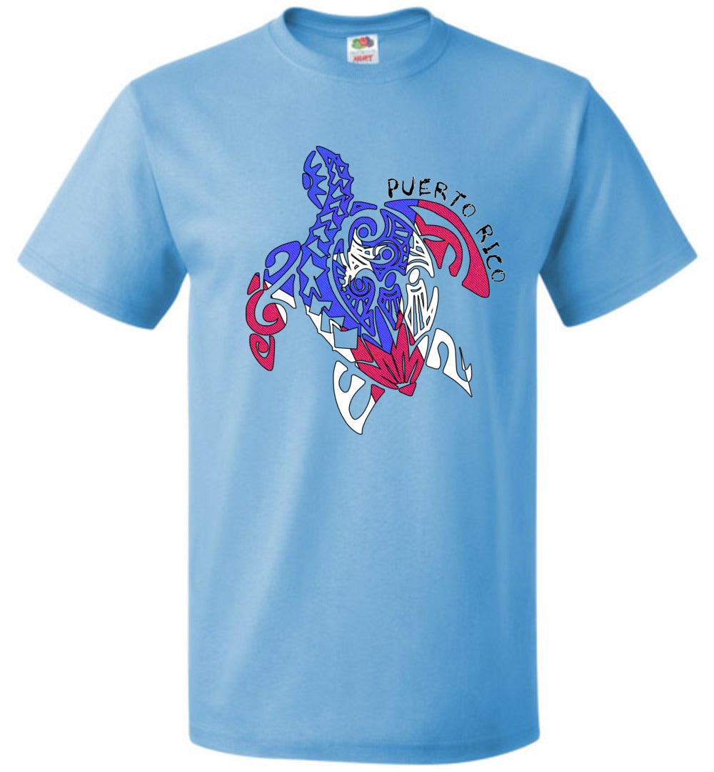 Puerto Rico Flag Turtle Youth Tee (Youth Small - Adult Small)