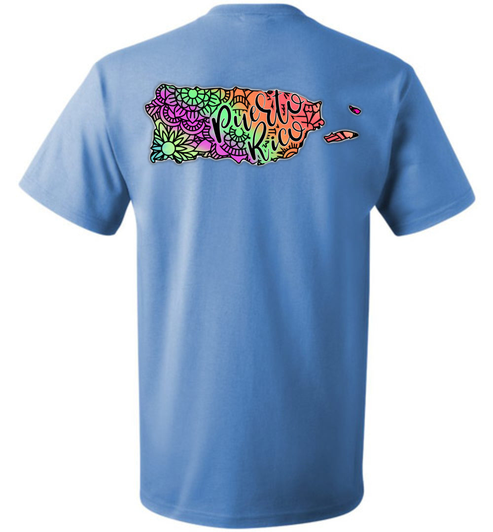 Tie Dye Puerto Rico Island (Youth Med-6XL) (Image both sides)