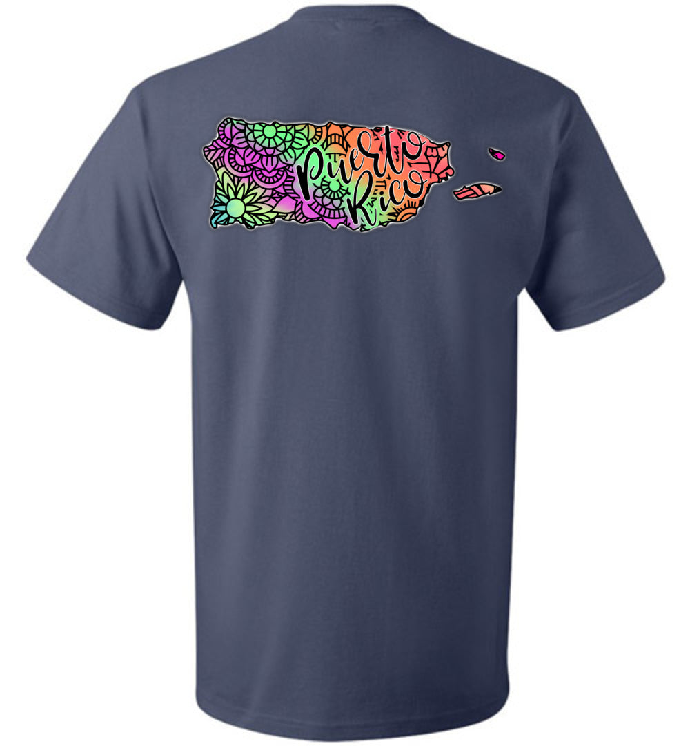 Tie Dye Puerto Rico Island (Youth Med-6XL) (Image both sides)