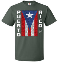 Thumbnail for Puerto Rico Scribble Flag W/ Coqui T-Shirt (Small-6XL)