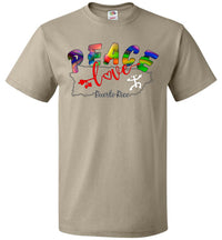 Thumbnail for Peace Love Puerto Rico T-Shirt (Youth - 6XL)