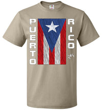 Thumbnail for Puerto Rico Scribble Flag W/ Coqui T-Shirt (Small-6XL)