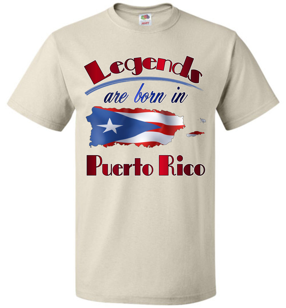 Legends Are Born In Puerto Rico T-Shirt (Small-6XL)