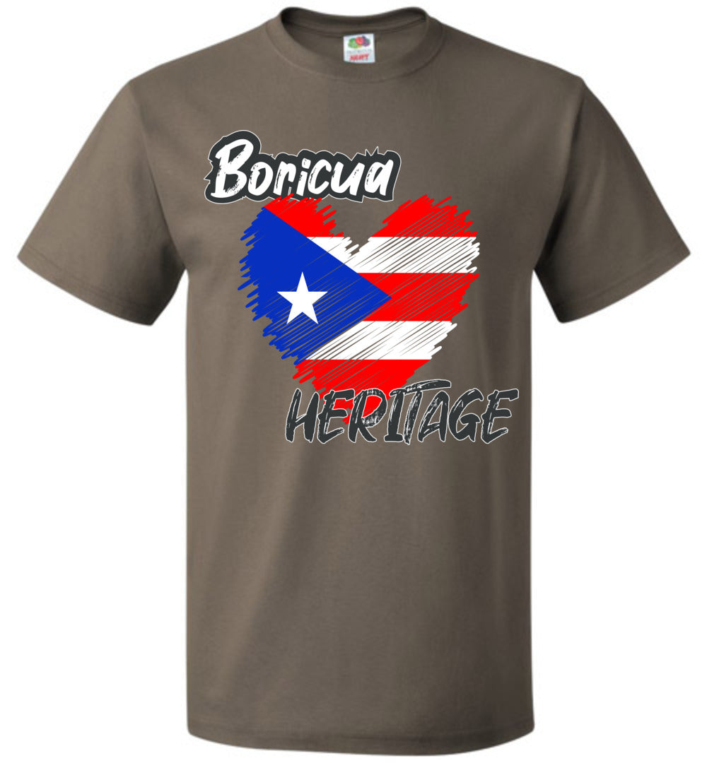 Boricua Heritage Heart Flag (Youth - 6XL) T-Shirt