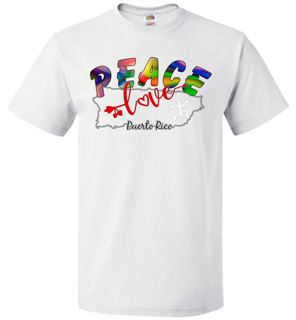 Peace Love Puerto Rico T-Shirt (Youth - 6XL)