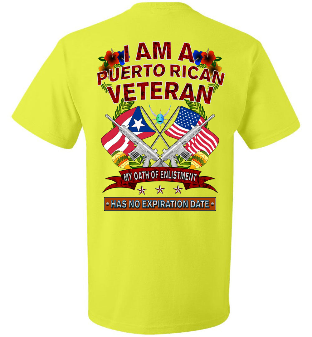I Am A Proud Puerto Rican Veteran (Sm-6XL) Back Image Only