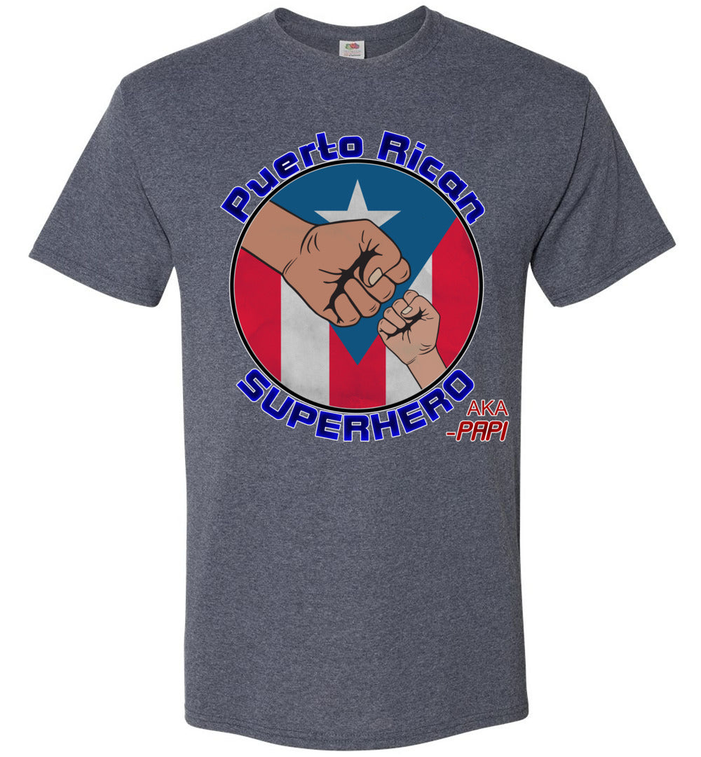 Puerto Rican Superhero AKA Papi - 3 T-Shirt (Small-6XL)