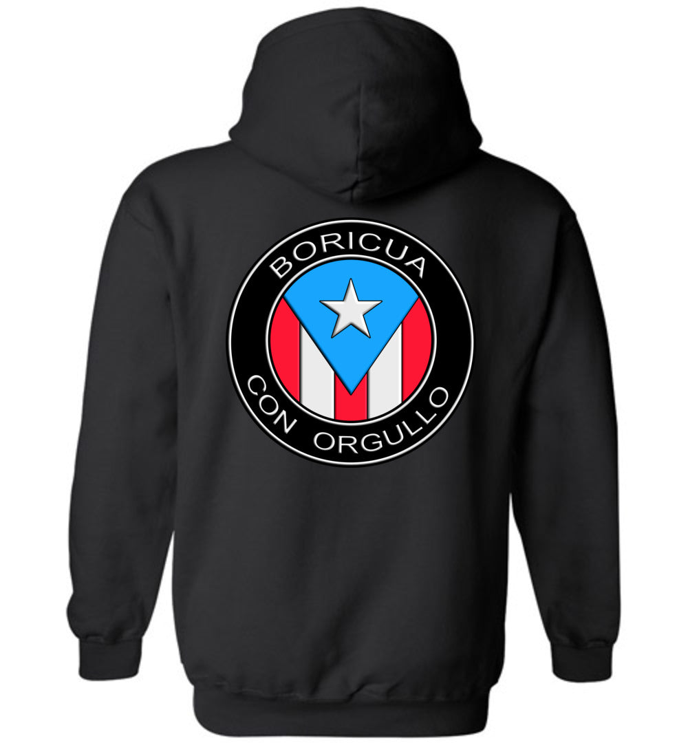 Boricua Con Orgullo (Back Images) Hoodie (Youth-5XL)