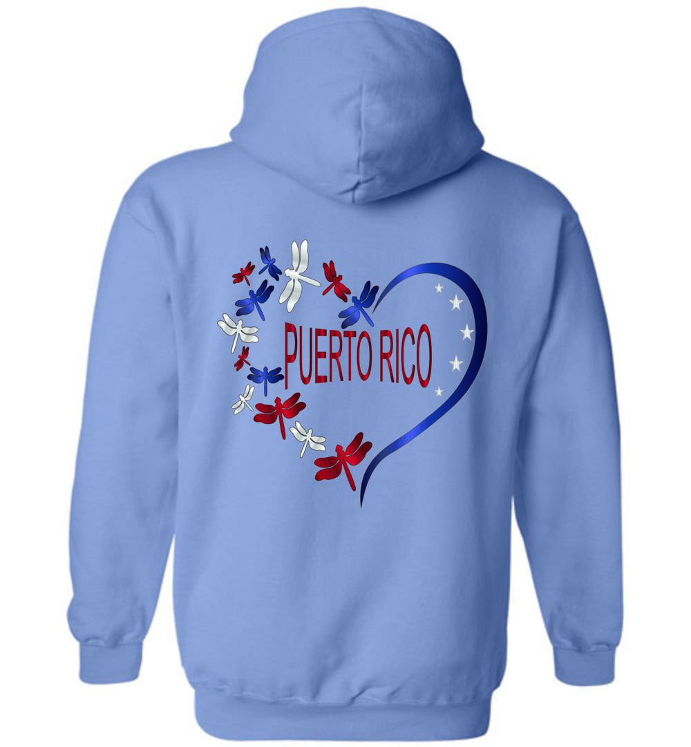 Puerto Rico Butterfly Heart Hoodie (Youth-5XL) (BACK IMAGE)