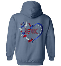 Thumbnail for Puerto Rico Butterfly Heart Hoodie (Youth-5XL) (BACK IMAGE)