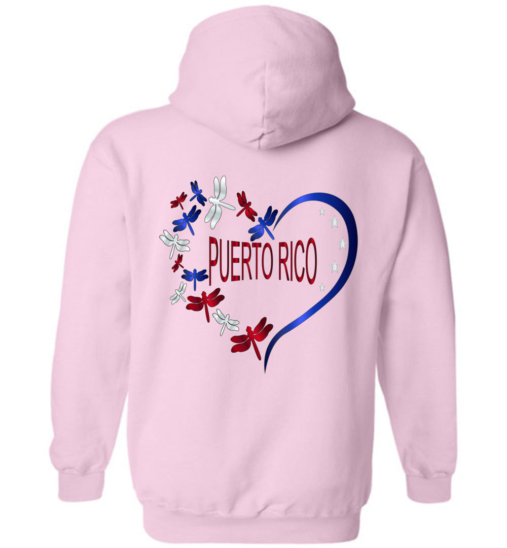 Puerto Rico Butterfly Heart Hoodie (Youth-5XL) (BACK IMAGE)