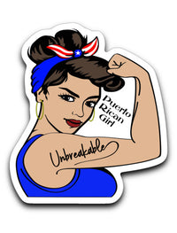 Thumbnail for Unbreakable Puerto Rican Girl Decal