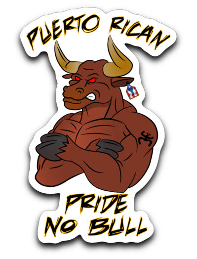 Puerto Rican Pride No Bull Decal