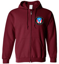 Thumbnail for Boricua Con Orgullo (Youth-5XL) Zipper Hoodie (Image on front and back)