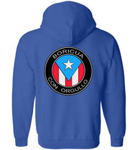Thumbnail for Boricua Con Orgullo (Youth-5XL) Zipper Hoodie (Image on front and back)
