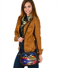 Thumbnail for Boricua De Corazon Canvas Leather Trim Saddle Bag