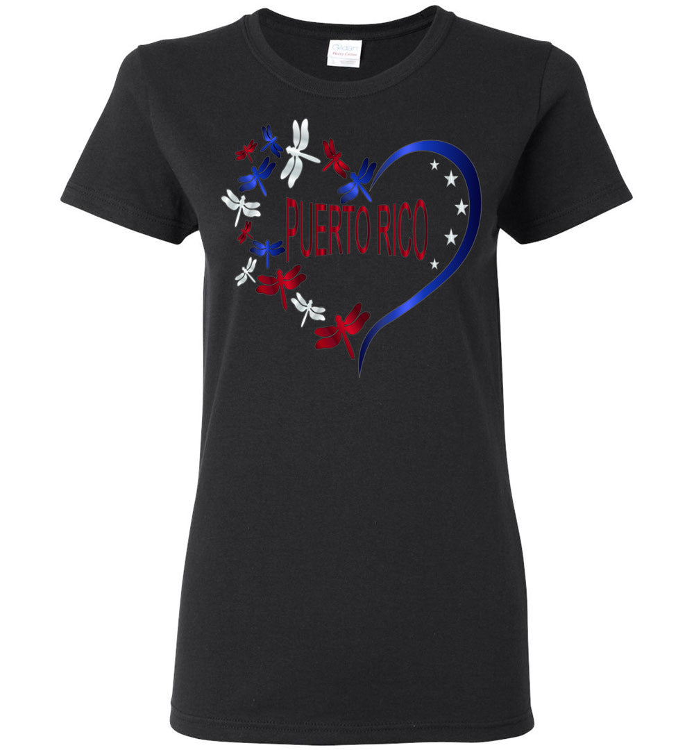 Puerto Rico Butterfly Heart - Ladies Tee (SM-3XL)